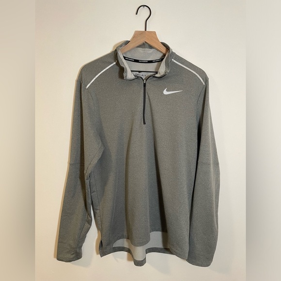 Nike Other - Nike Dri-Fit 1/4 Zip Reflective Running Shirt Gray Large Lightweight Activewear